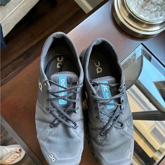 Good Used Condition- On Running Men's Gray Athletic Shoes - Picture 2 of 14